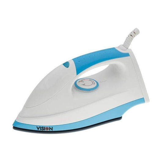0259231_electronic-iron-vis-ypf-633-blue.jpeg Vision Electronic Iron 1000W Shock and Burn Proof VIS-YPF 633 Blue - Image 1