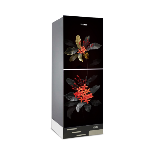 2024-03-19___739027739030Azelna_FL__002_.JPG VISION Glass Door Refrigerator RE-160 Liter Azalea Flower Top Mount - Image 1