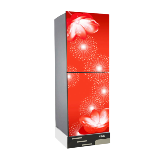 Digital_Lily_FL-_827660,__988261_mcb3-sn.jpg VISION Glass Door Refrigerator RE-242 Liter Digital lily Flower Top Mount - Image 1